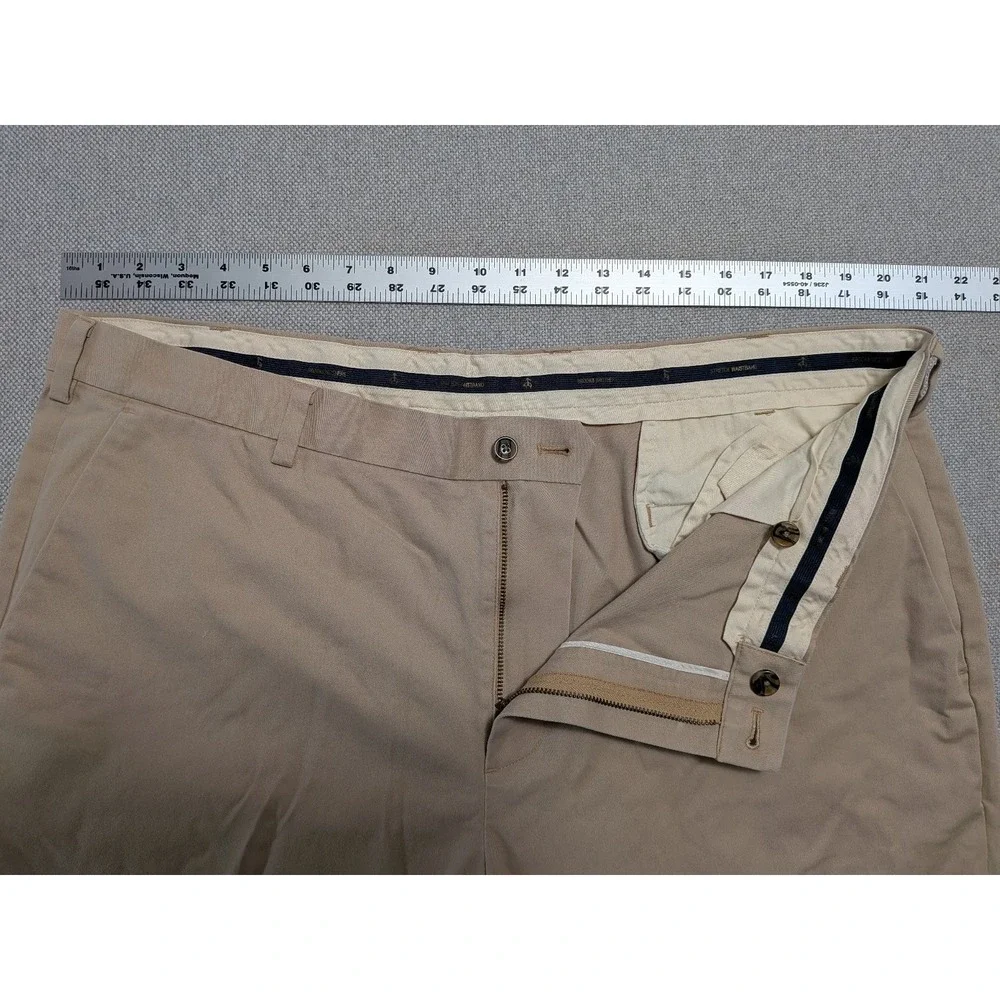 Brooks Brothers Men's Khaki Advantage Chino Pants Regular 42x30 Cotton Stretch